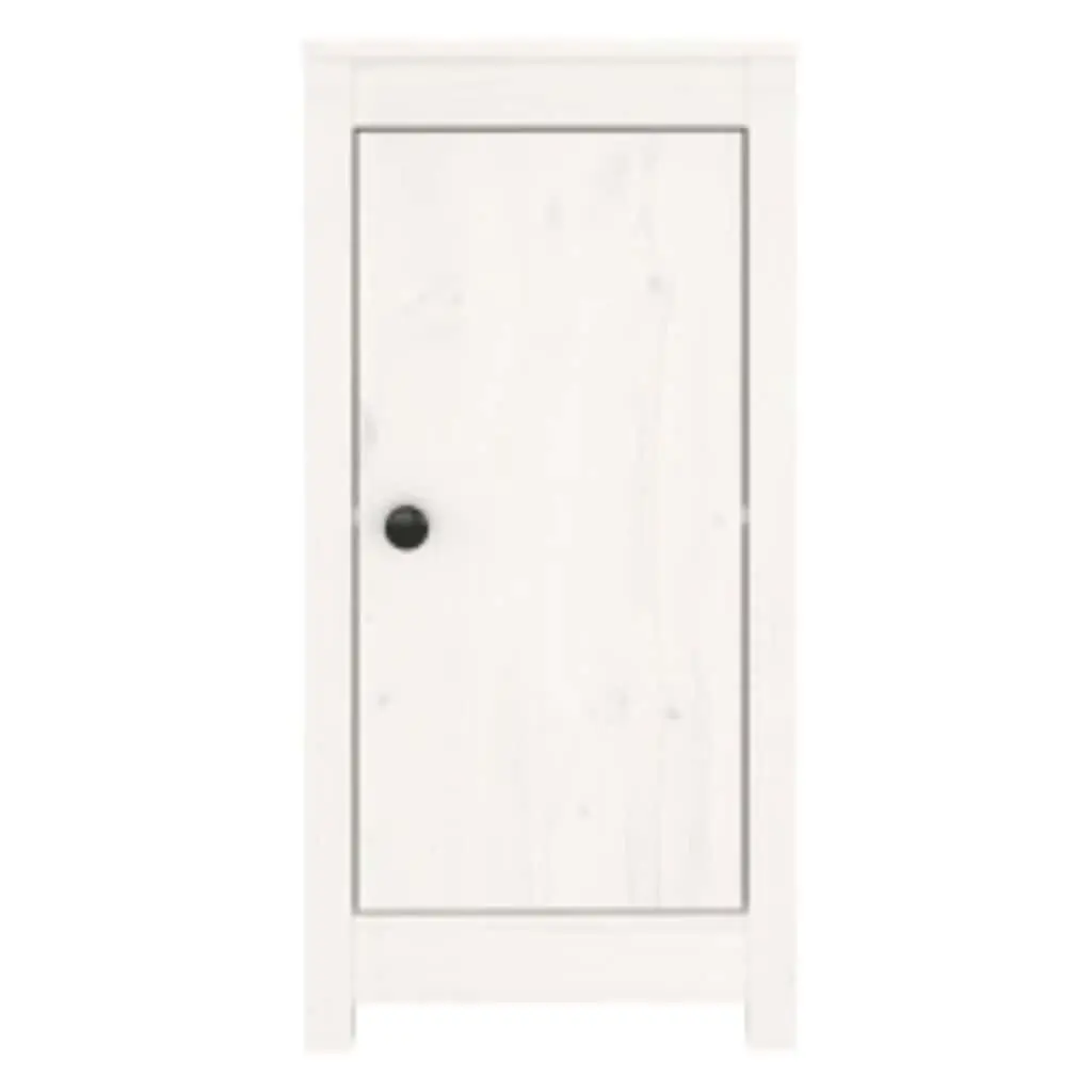 Sideboards 2 Piece White Solid Wood Pine Storage Cabinet Living Room