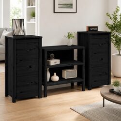Solid Pine Wood Sideboard with Ample Storage Space