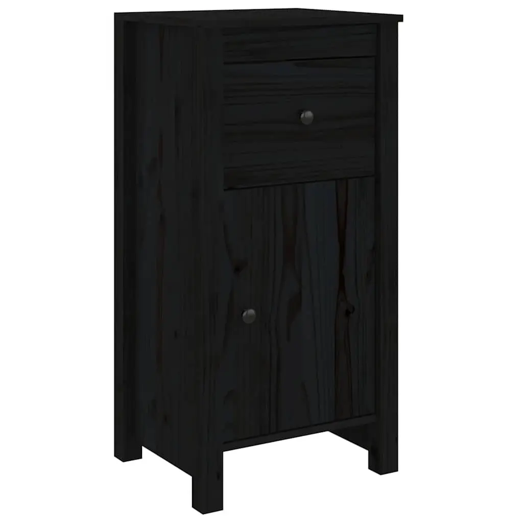 Solid Wood Sideboards Ample Storage 40cm W x 35cm D x 80cm H Black