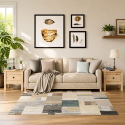 2-Pack Solid Pine End Tables 40x40x39 cm with Drawer