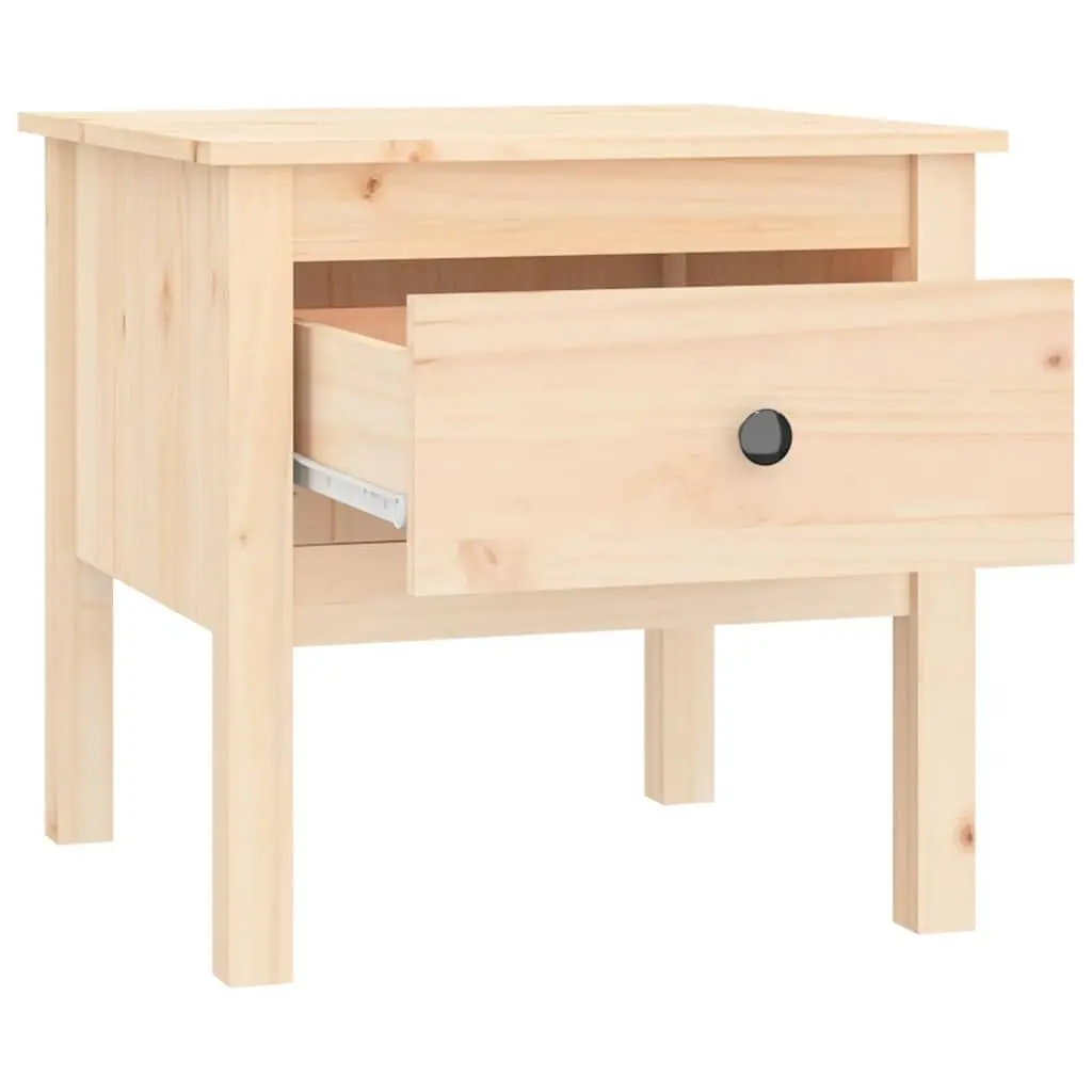 Side Tables Set of 2 Solid Wood Pine End Table Drawer Storage Living Room