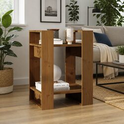 Solid Pine Wood Book Cabinet Room Divider 41x35x57cm