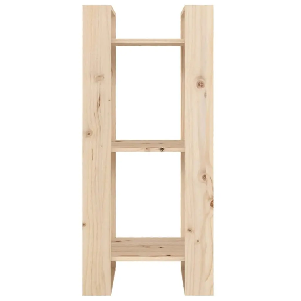 Book Cabinet Room Divider Solid Wood Pine 41x35x91cm Brown