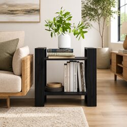 Solid Pine Wood Room Divider Book Cabinet 60x35x57 cm