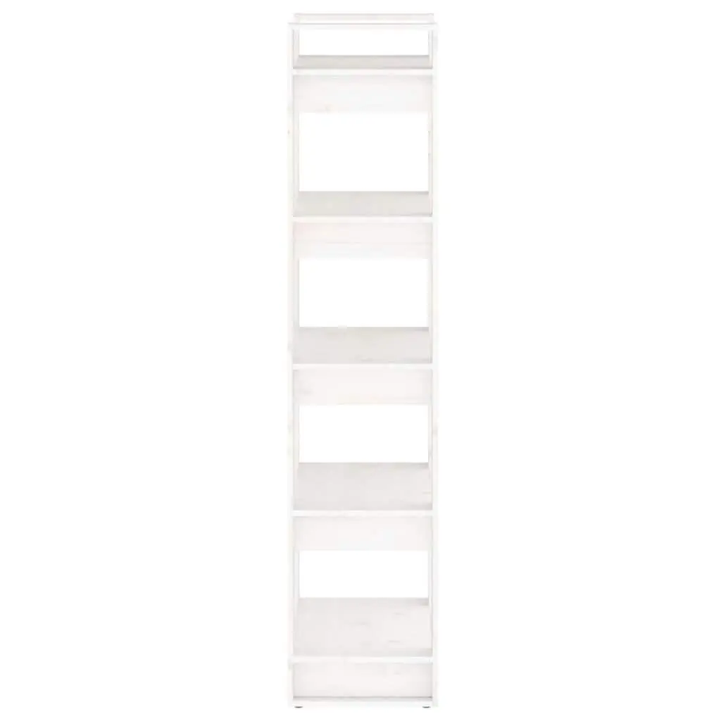 Book Cabinet Room Divider White 60x35x160 cm Solid Pine Wood Storage Shelf