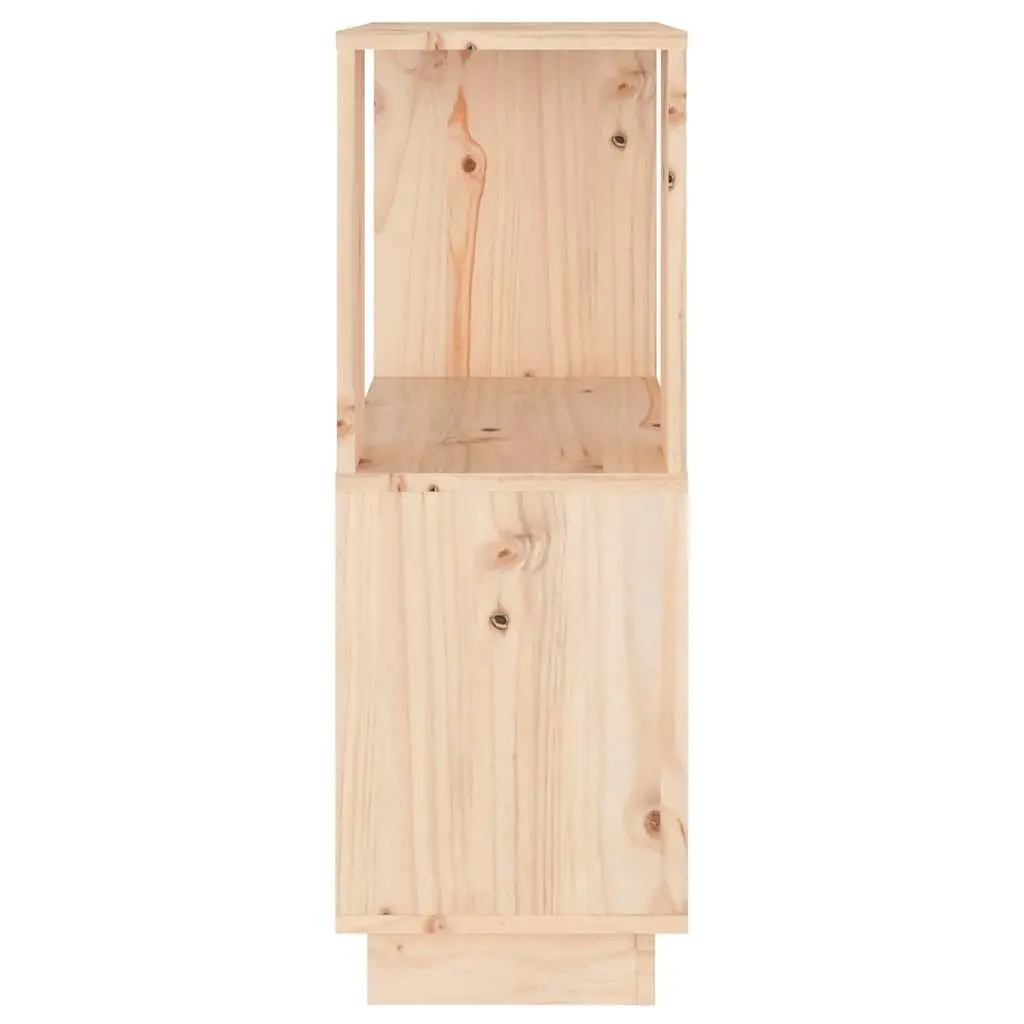Wooden Bookshelf Storage Unit Room Divider Brown Pine Compact 51W x 25D x 70H cm
