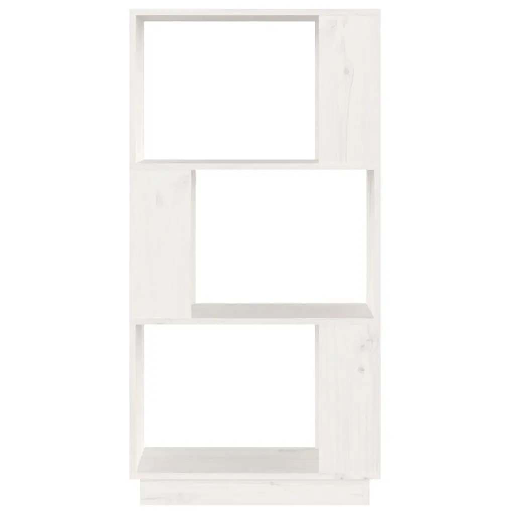 Book Cabinet Room Divider Solid Pine Wood Ample Storage White 51x25x101 cm