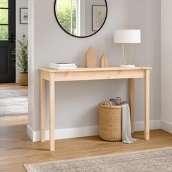 Pine Wood Console Table 110x40x75 cm for Display and Storage