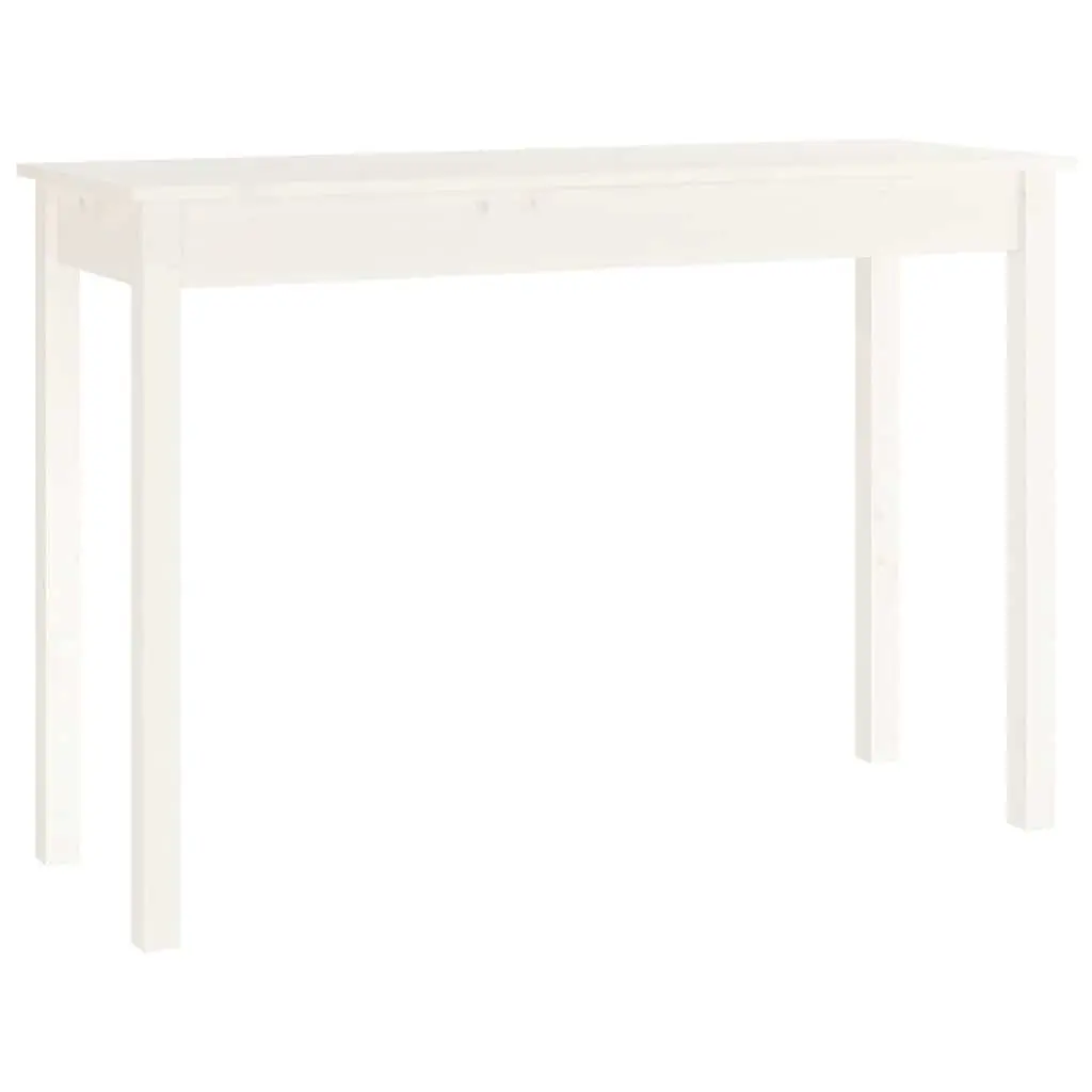Console Table White Spacious Top Surface 110x40x75 cm Wooden Accent Display Furniture