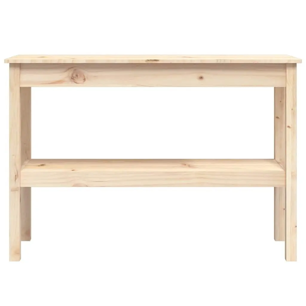 Console Table Solid Pine Wood Storage Shelf 110x40x75 cm Brown