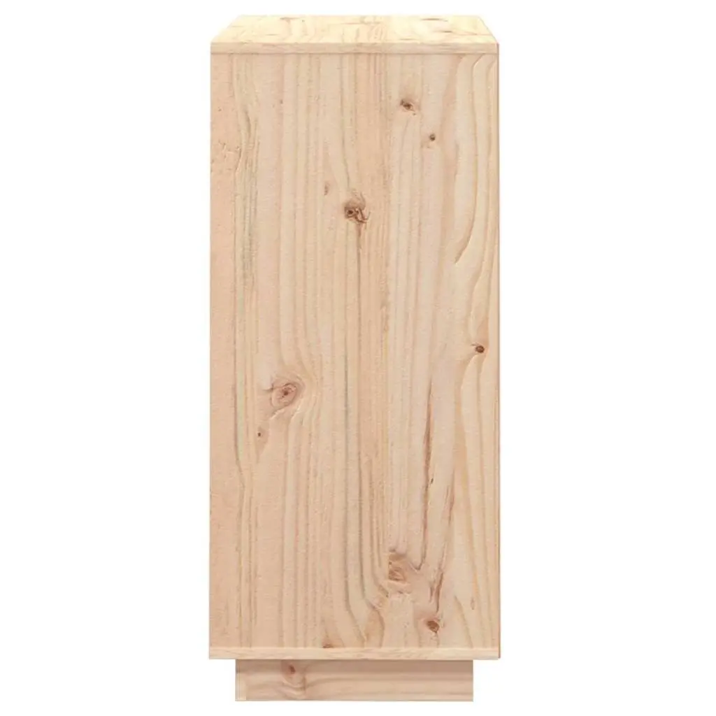 Solid Wood Sideboard Storage Cabinet with 2 Doors 74x35x80cm Brown