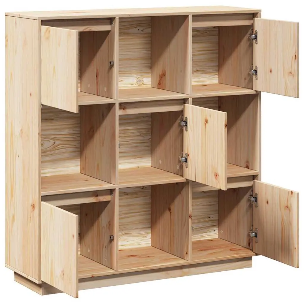 Highboard Cabinet Modern Style 110.5x35x117cm Brown