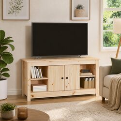 TV Cabinet with Doors and Open Shelves 103x36.5x52 cm