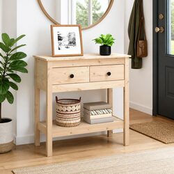 Console Table 75x35x75 cm with Solid Pine Wood Construction