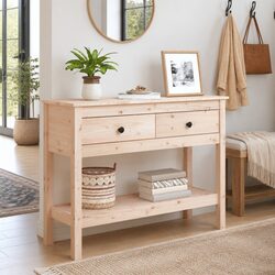 Console Table 100x35x75 cm with Solid Pine Wood Build