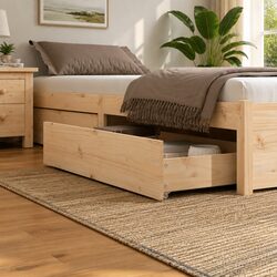 Under Bed Storage Drawers in Brown, Set of 4
