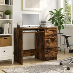 Engineered Wood Office Desk with Drawers 90x45x76 cm