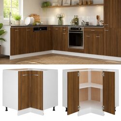 Engineered Wood Kitchen Cabinet in Brown Oak 75.5x75.5x81.5 cm
