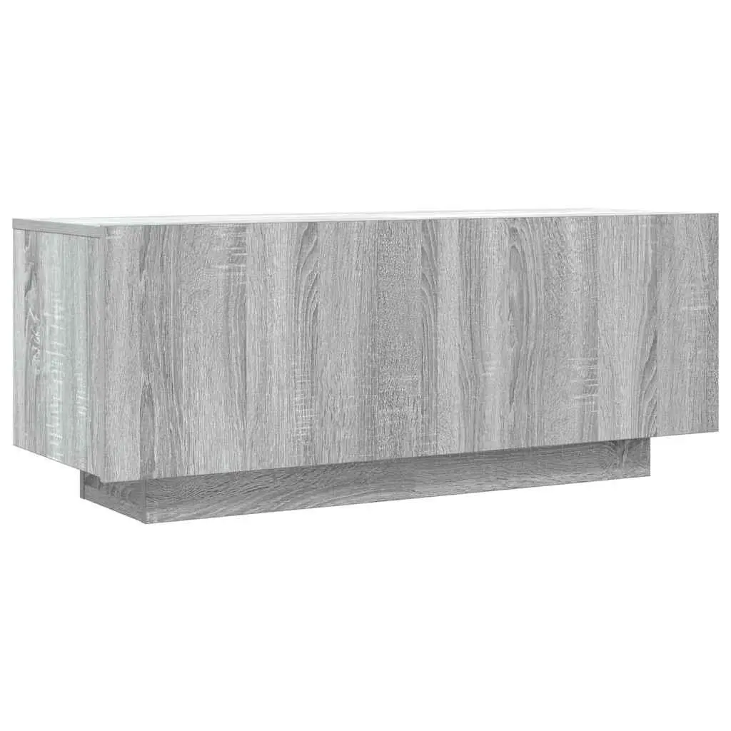 TV Cabinet Grey Engineered Wood Modular Storage Unit 100W x 35D x 40H cm