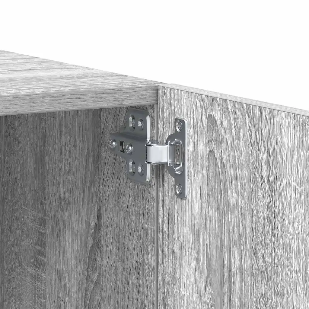 TV Cabinet Grey Engineered Wood Modular Storage Unit 100W x 35D x 40H cm