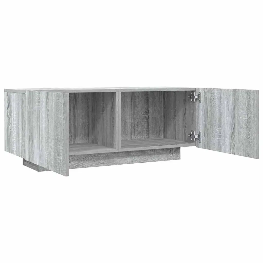 TV Cabinet Grey Engineered Wood Modular Storage Unit 100W x 35D x 40H cm