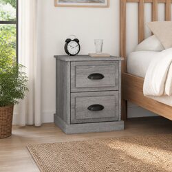 2 Drawer Nightstand in Grey Sonoma Finish