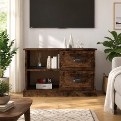 Modern Design Brown Smoked Oak TV Cabinet for Decor