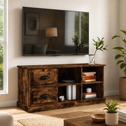 Engineered Wood TV Cabinet in Smoked Oak Brown