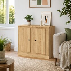 Engineered Wood Sideboards: 2-Piece Storage Cabinet Set