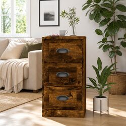 Engineered Wood Storage Cabinet Sideboard in Brown