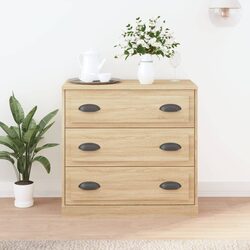 Modern Brown Engineered Wood Storage Sideboard