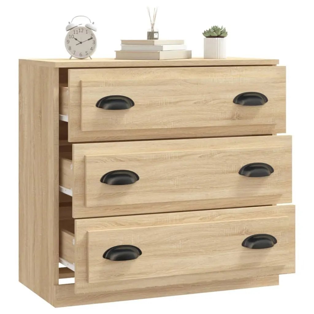Brown Sideboard Storage Cabinet Engineered Wood 70x35.5x67.5cm