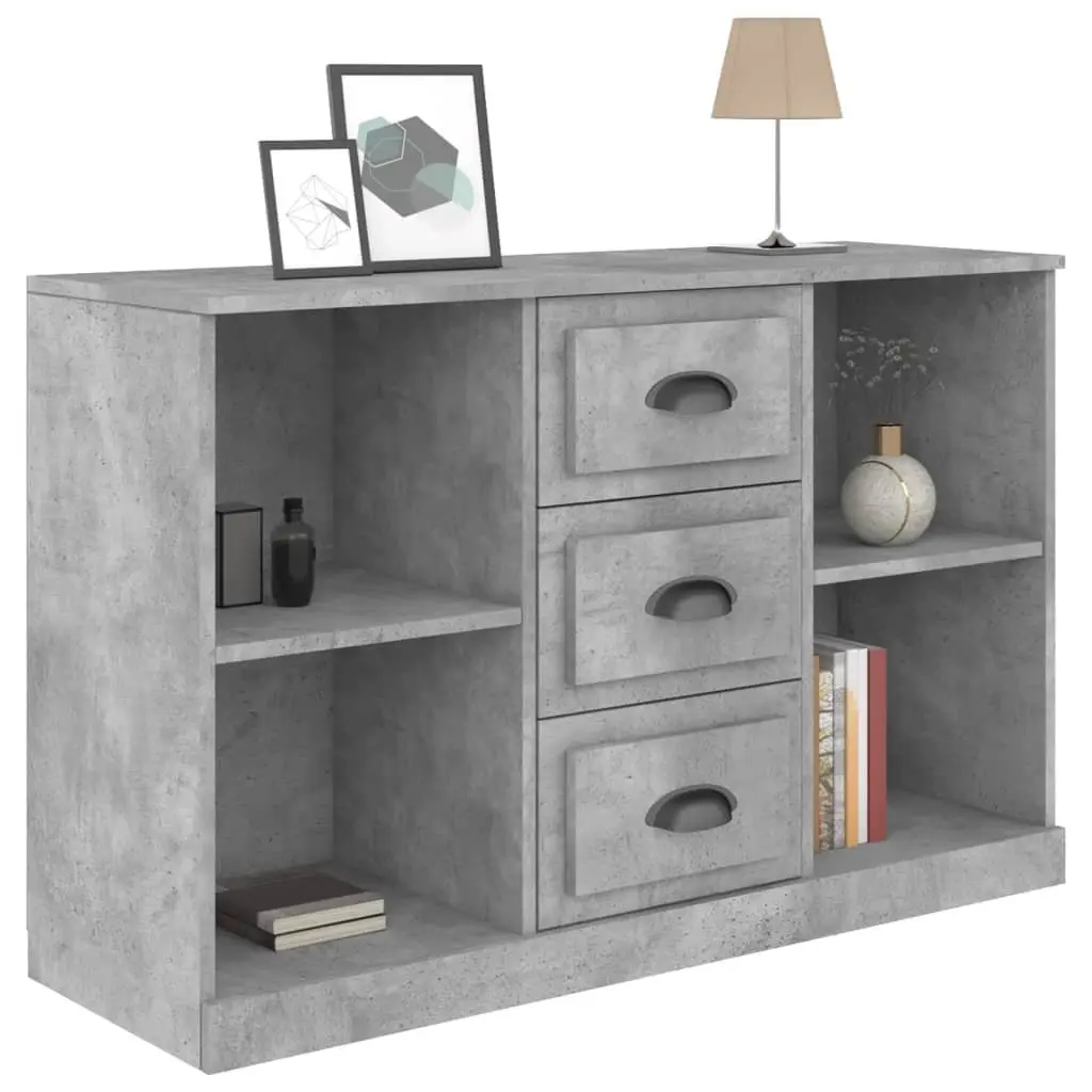 Sideboard Storage Cabinet Engineered Wood Ample Storage Grey