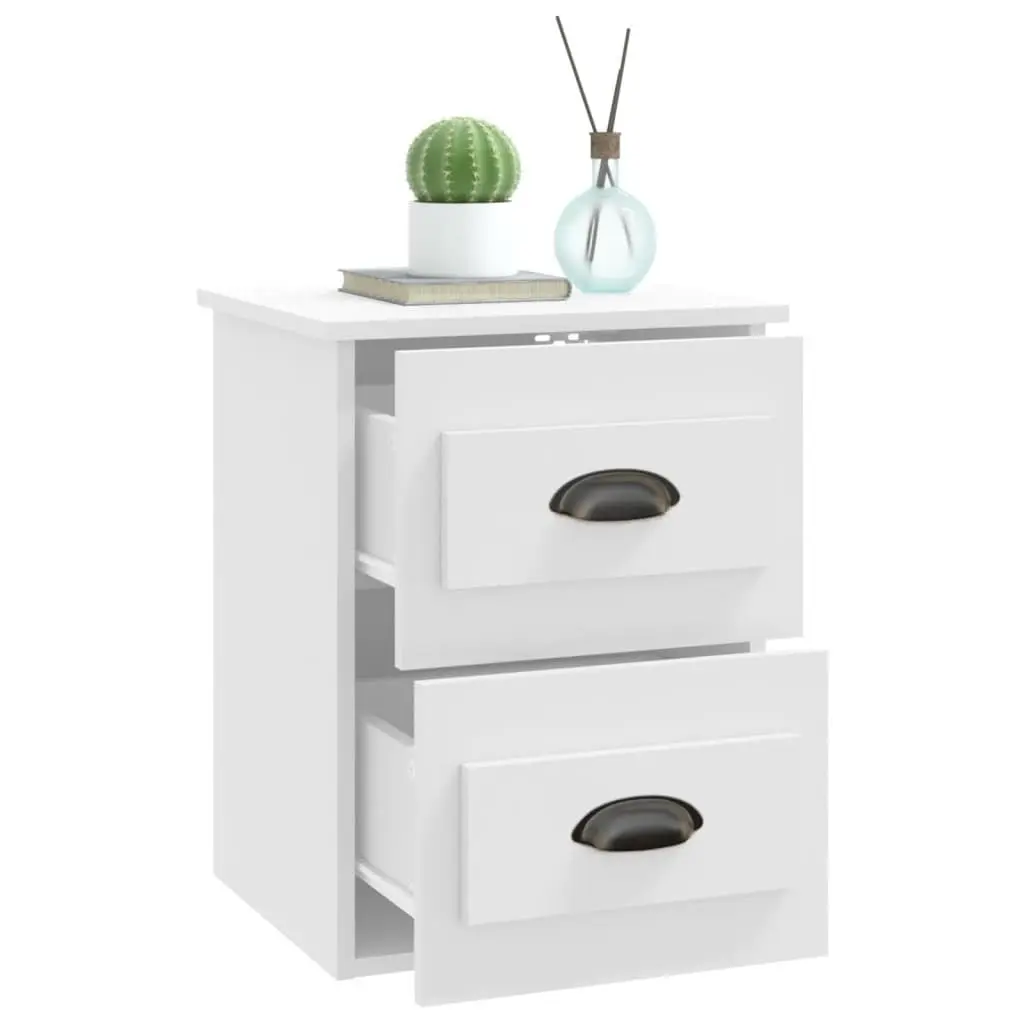Wall-mounted Bedside Cabinet Space-saving 41.5x36x53cm White