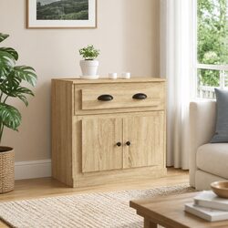 Engineered Wood Storage Sideboard Cabinet 70cm Brown
