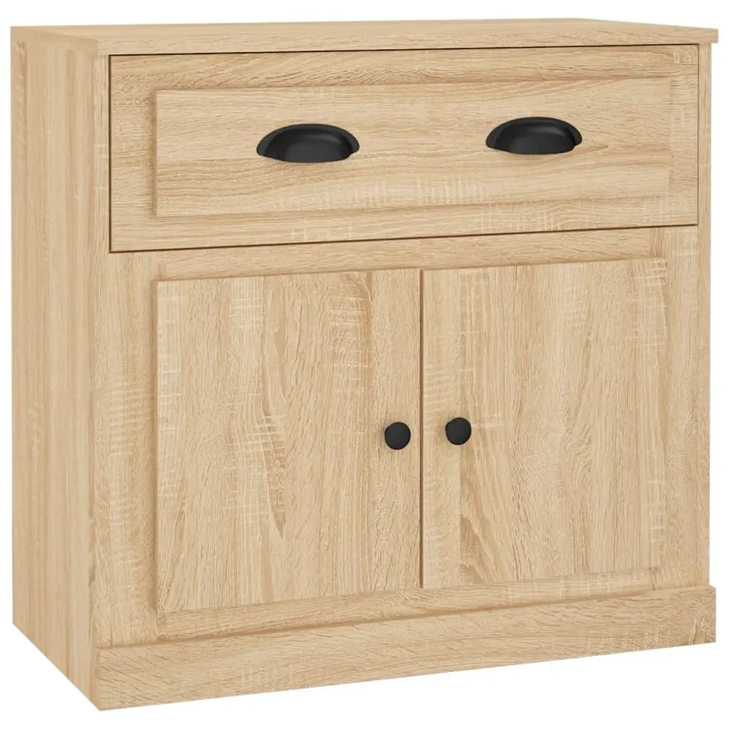 Sideboard Storage Cabinet Engineered Wood Ample Storage Space Brown 70cm