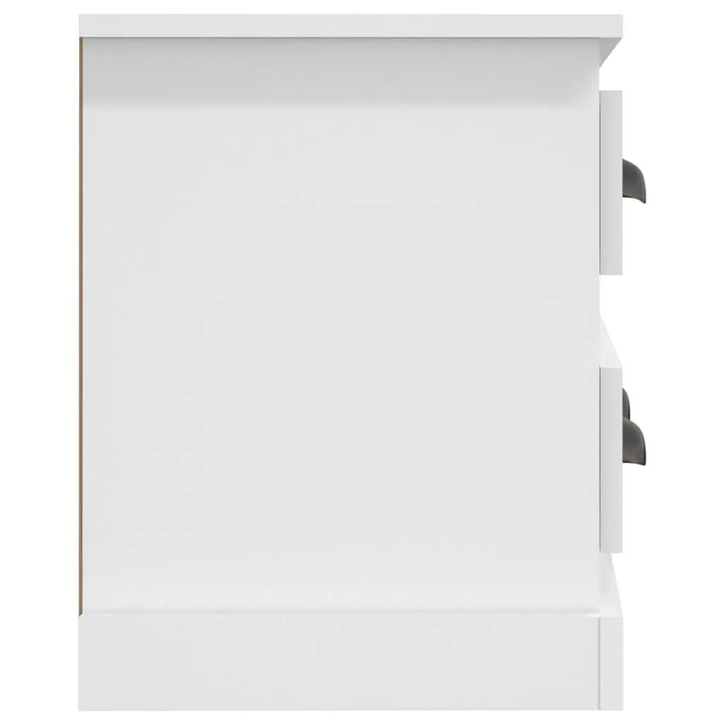 TV Cabinet White Engineered Wood 100x35.5x45cm with 4 Drawers