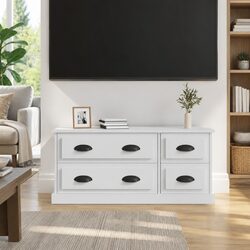 Engineered Wood TV Cabinet 100x35.5x45 cm with 4 Drawers