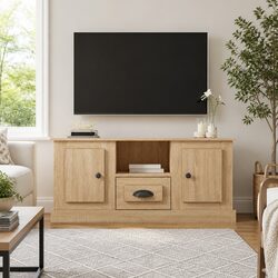 Engineered Wood TV Cabinet in Sonoma Oak Brown 100x35.5x45cm