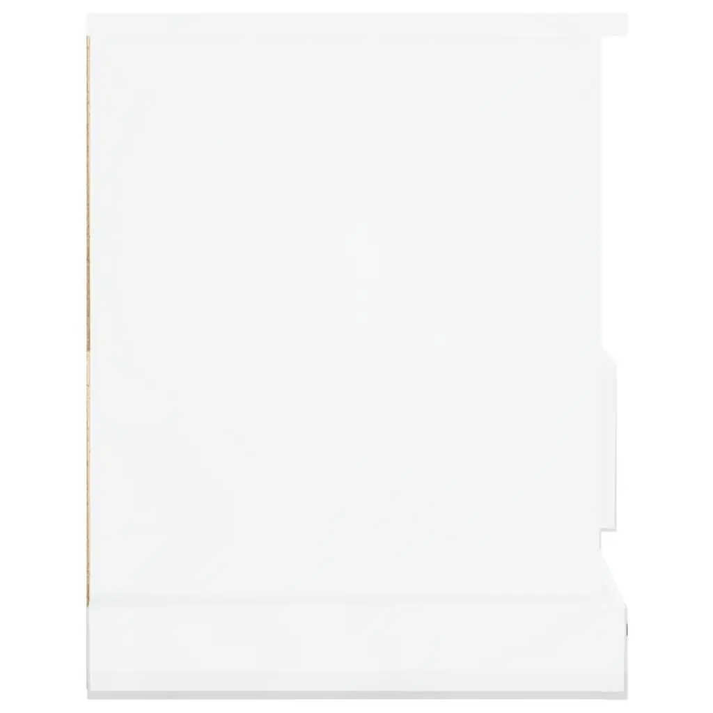 TV Cabinet Engineered Wood High Gloss White 93 x 35.5 x 45 cm