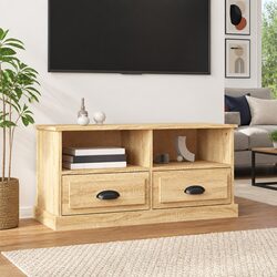 Engineered Wood TV Cabinet in Sonoma Oak Brown Finish