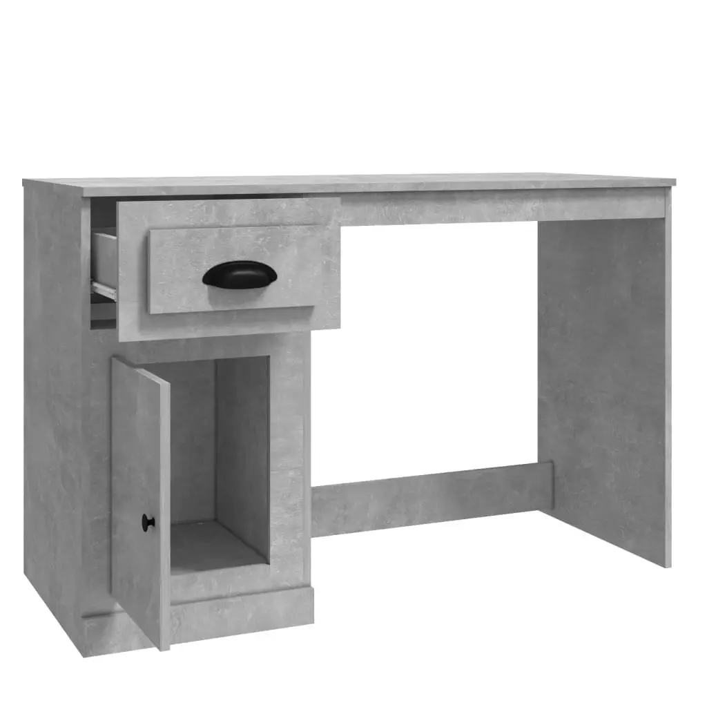 Office Desk with Drawer Storage Compartment Modern 115x50x75cm Grey