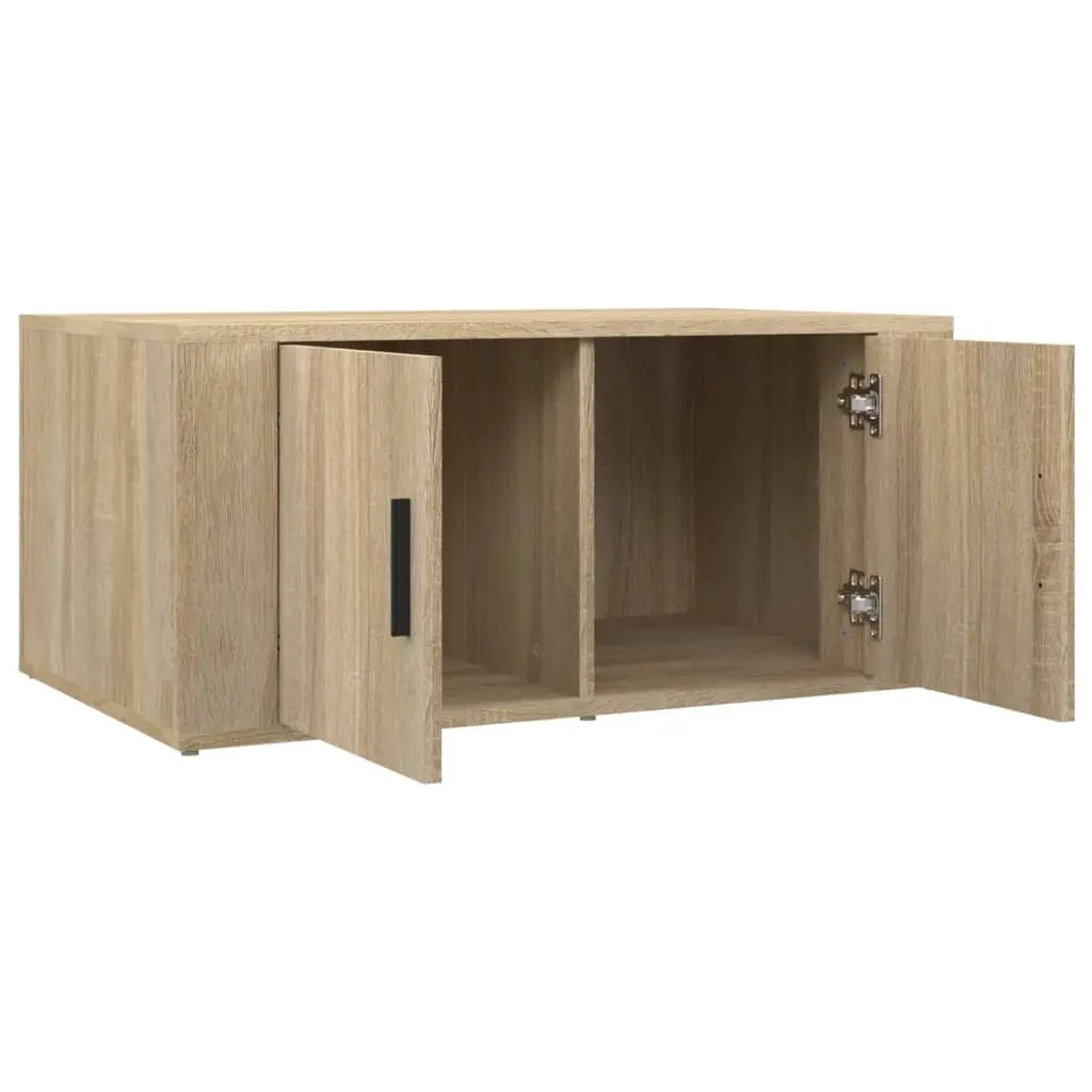 Coffee Table with Storage Compartments Engineered Wood Brown 80 x 50 x 36 cm