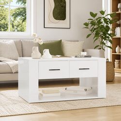 Sleek Coffee Table in High Gloss White for Modern Homes