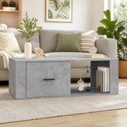 Coffee Table Grey Engineered Wood 100x50.5x35cm