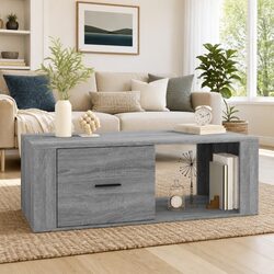Coffee Table with Storage Drawer in Grey Sonoma Finish