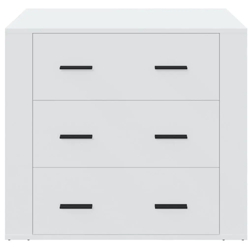 Sideboard Cabinet Engineered Wood Organised Storage 80x33x70cm White
