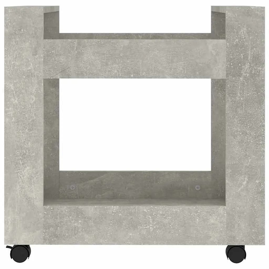 Desk Trolley Grey 60x45x60 cm Storage Cart with Castors Office Organiser