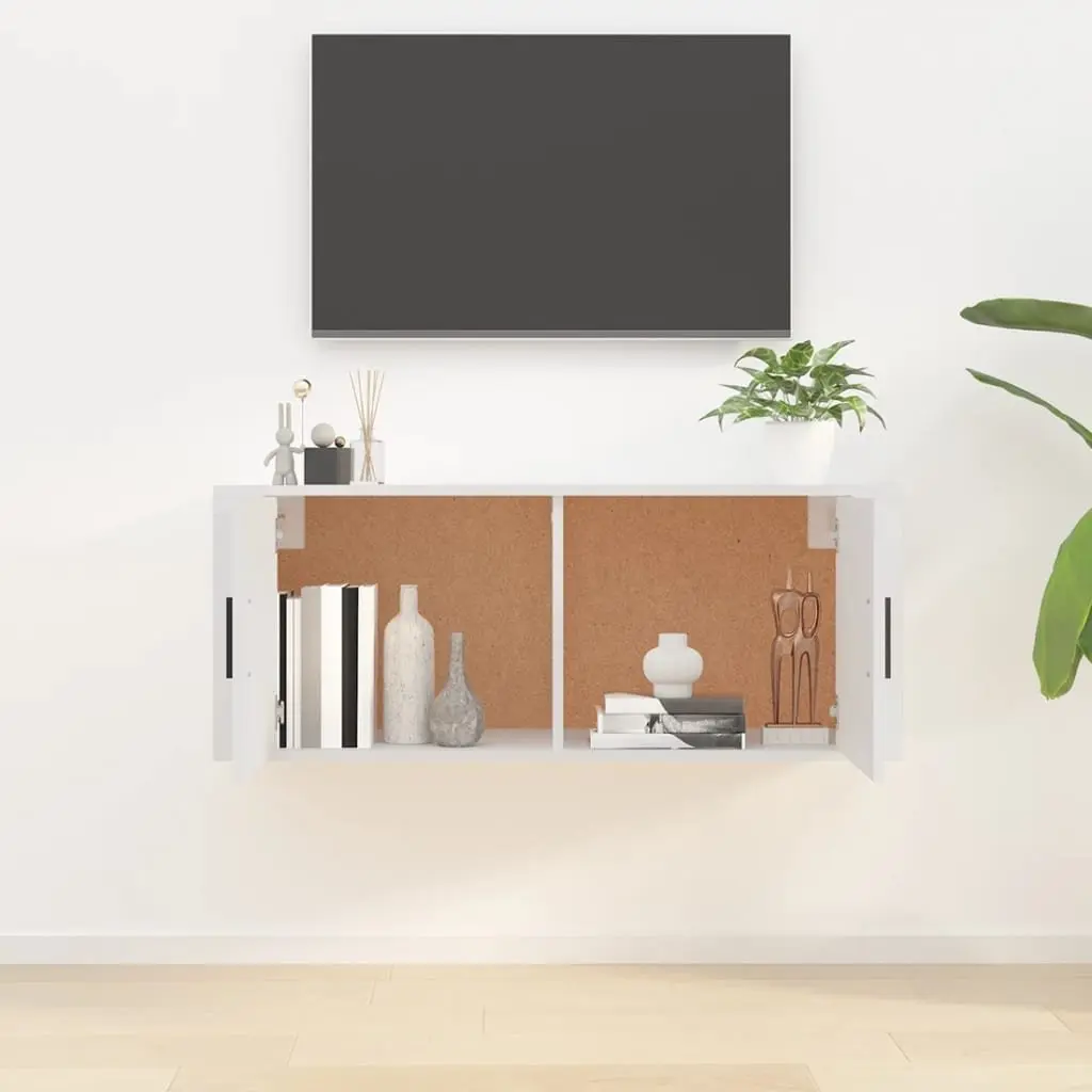 Wall Mounted TV Cabinet Space Saving 100x34.5x40 cm White