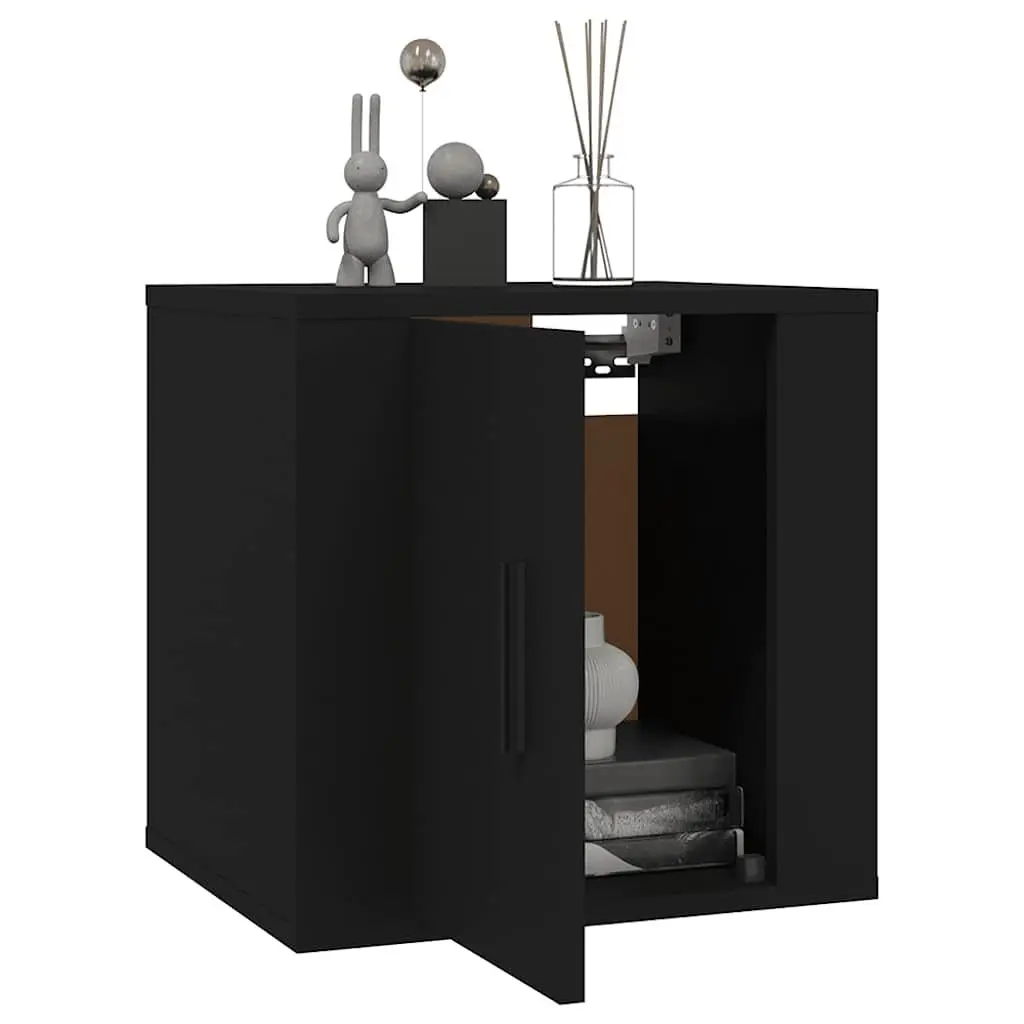 Wall Mounted TV Cabinet Space Saving 40x34.5x40cm Black